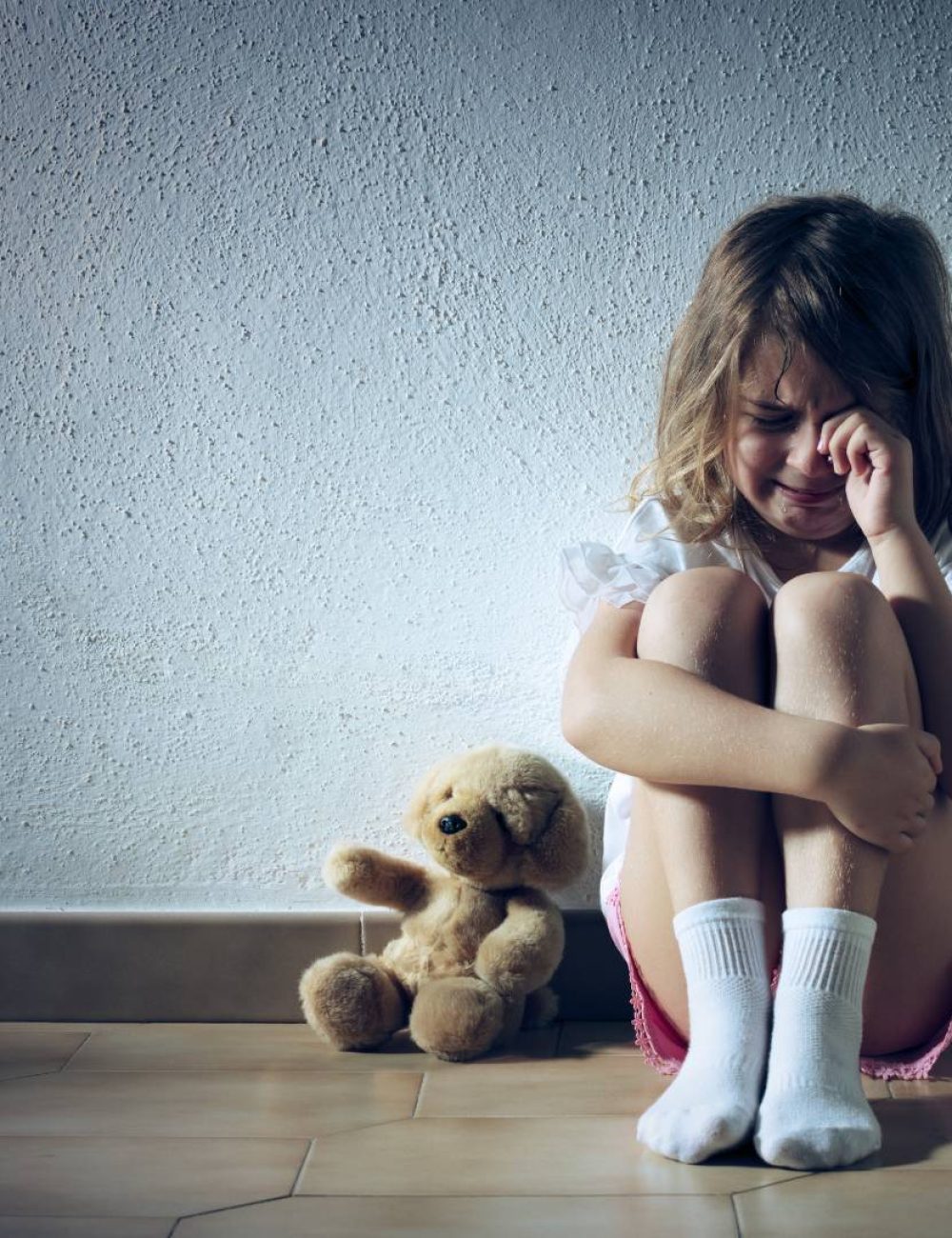 A Child Crying about a Child Custody Battle